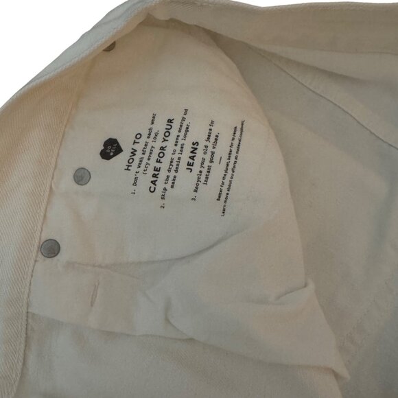 Madewell Relaxed Denim Shorts Women's Mid Rise Button Fly White, Size 32 NWT - Picture 6 of 12